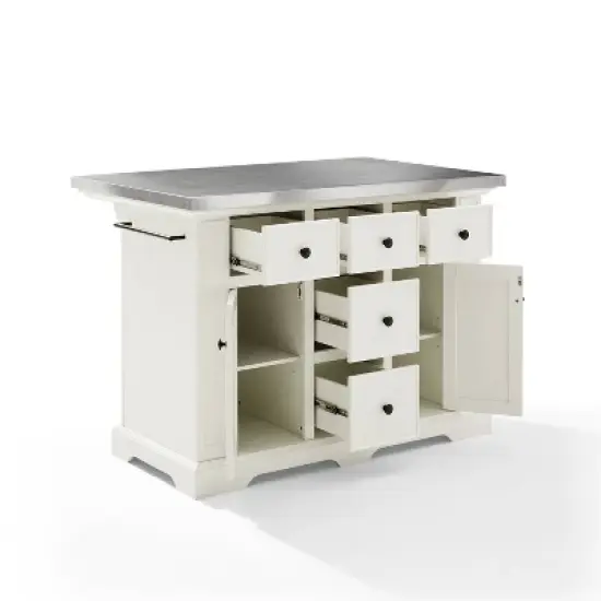 Julia Stainless Steel Top Kitchen Island - Crosley image {10}