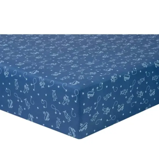 Sammy & Lou Airplanes Microfiber Crib Sheet - 2pk image {3}
