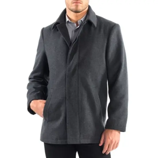 Alpine Swiss Vance Mens Wool Blend Button Up Coat image {1}