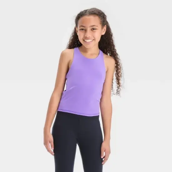 Girls' Printed Cropped Tank Top - All in Motion&trade; image {3}