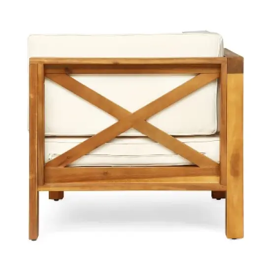 Christopher Knight Home Keith Outdoor Acacia Wood 10 Seater Sectional Sofa Chat Set with Cushions image {5}