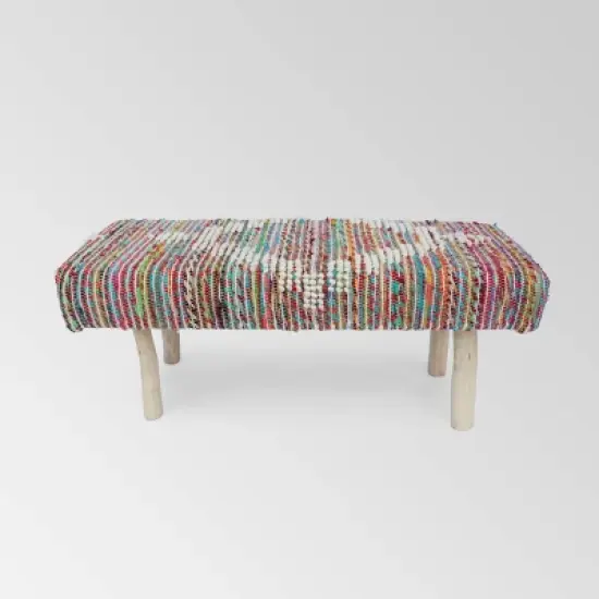 Laveta Boho Rectangular Bench - Christopher Knight Home image {9}