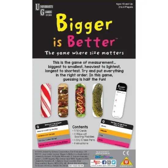 University Games Bigger is Better Board Game image {1}