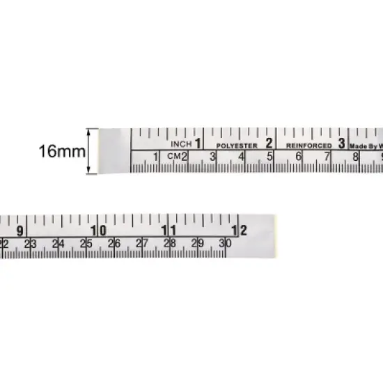Unique Bargains Plastic Adhesive Double Scale Waterproof Measuring Tape image {2}