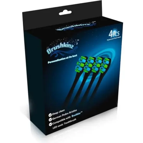 CTB Dealz Replacement Toothbrush Heads &ndash; Soft German Pedex Bristles - Fits With BRUSHKINZ Sonic Electric Toothbrush image {2}