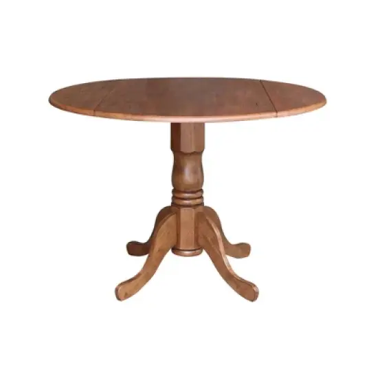 42" Mason Round Dual Drop Leaf Dining Table - International Concepts image {19}