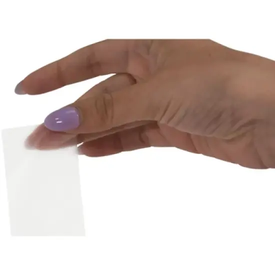 School Smart Vinyl Label Protectors, Round Corner Rectangle, 1-1/4 x 3-1/8 Inches, Clear, Pack of 500 image {6}