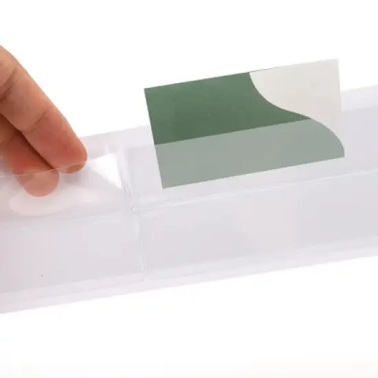 Horizontal Label Holder 4.33"x1.18" Clear 40 Pcs image {3}