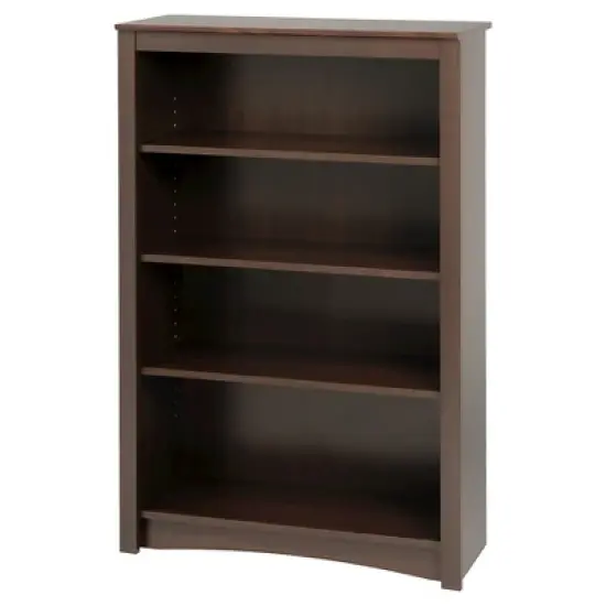 4 Shelf Bookcase Espresso - Prepac image {1}