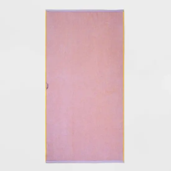 WOW Reversible Beach Towel Yellow - Sun Squad&trade;: Cotton, Lightweight, Quick-Dry, Oeko-Tex Certified image {2}