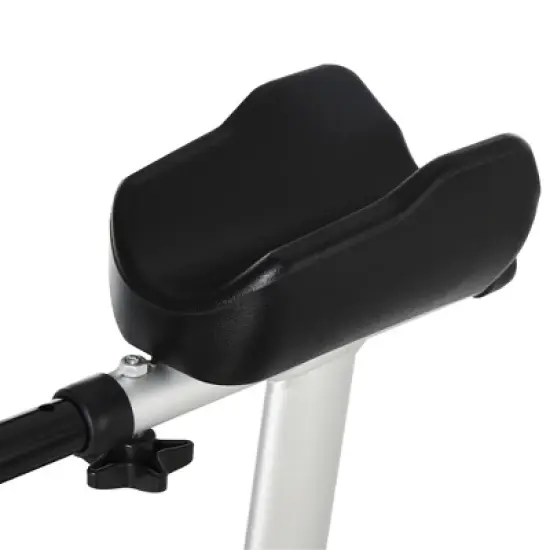 HOMCOM Folding Rollator Walker With Seat and Bag, Wheeled Rolling Medical Height Adjustable, Aluminum image {4}