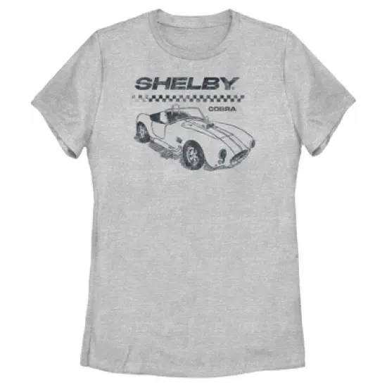 Women's Shelby Cobra Sports Car Sketch T-Shirt image {3}