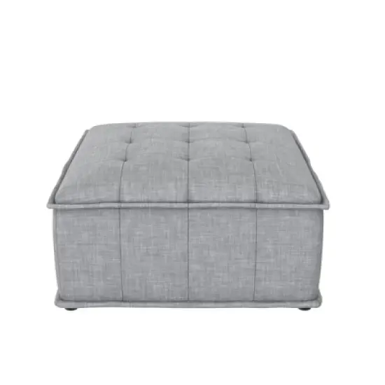 Sybil Modular Ottoman Gray Linen - Room & Joy image {5}