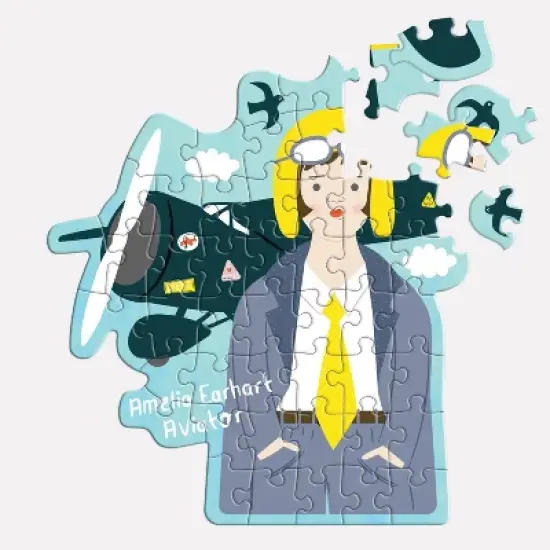 Piccolina Amelia Earhart Kids' Jigsaw Puzzle - 50pc image {3}