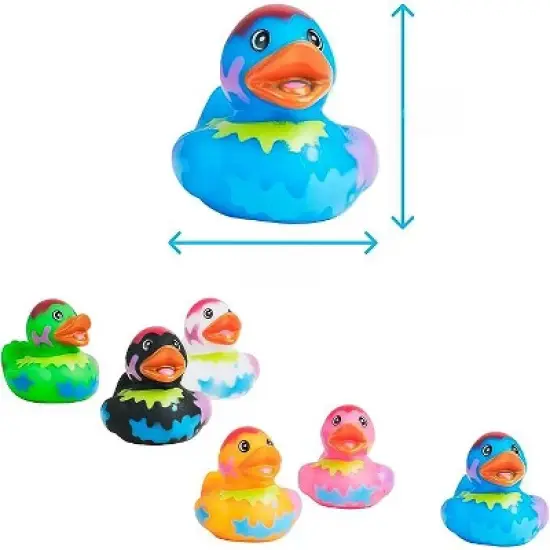 Kicko 2" Assorted Rubber Ducks for Sensory Play, 12 Pack image {1}