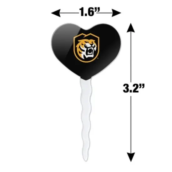 Colorado College Primary Logo Heart Love Cupcake Picks Toppers Decoration Set of 6 image {5}