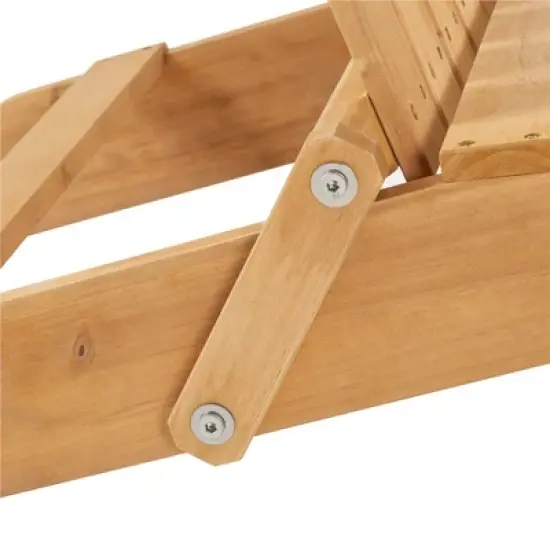 Yaheetech Folding Adirondack Chair Solid Wood Garden Chair Weather Resistant, Brown image {8}