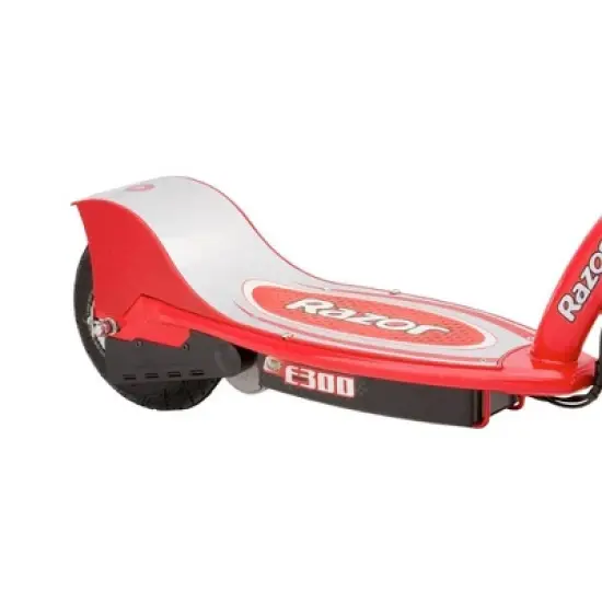Razor E300 Durable Adult & Teen Ride-On 24V Motorized High-Torque Power Electric Scooter, Speeds up to 15 MPH with Brakes and 9" Pneumatic Tires, Red image {4}