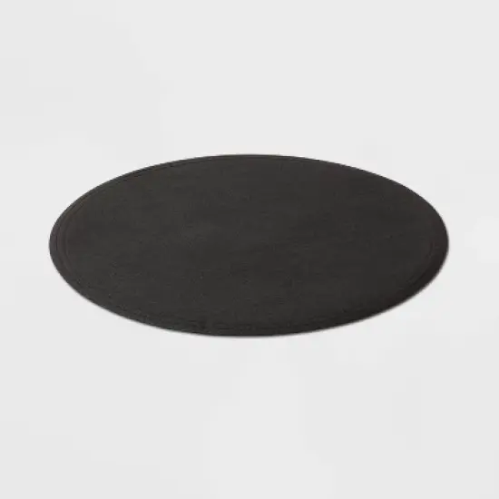 15" Round Pebble Faux Leather Charger - Threshold&trade; image {2}
