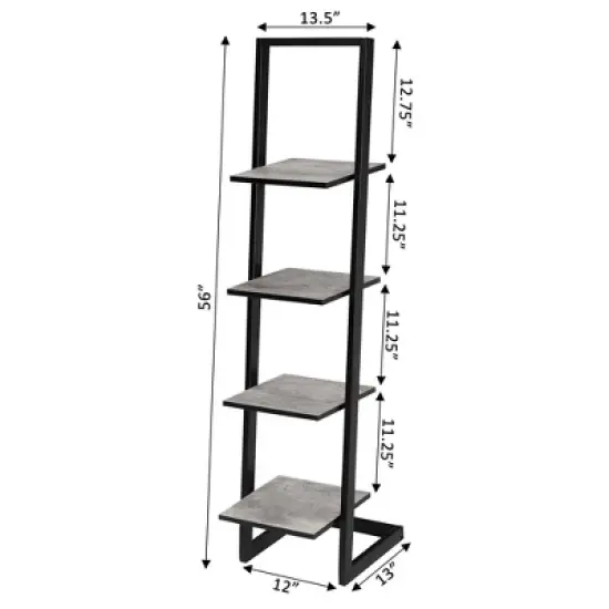 56" Designs2Go 4 Tier Ladder Bookshelf - Breighton Home image {3}