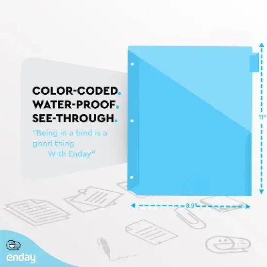 Enday Dividers with Pockets for 3 Ring Binder image {1}