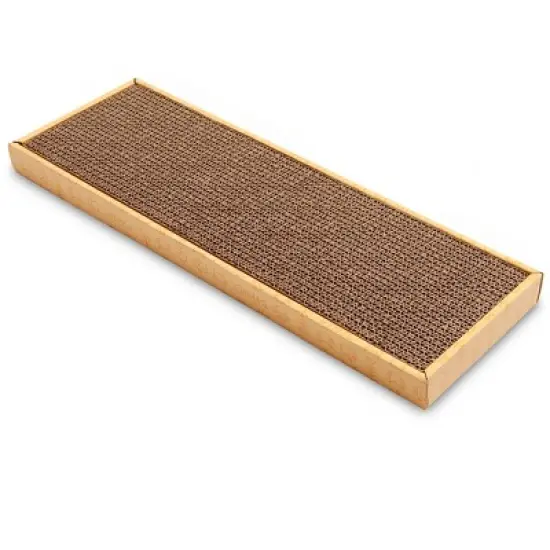 FurHaven Corrugated Flat Cat Scratcher With Catnip image {1}