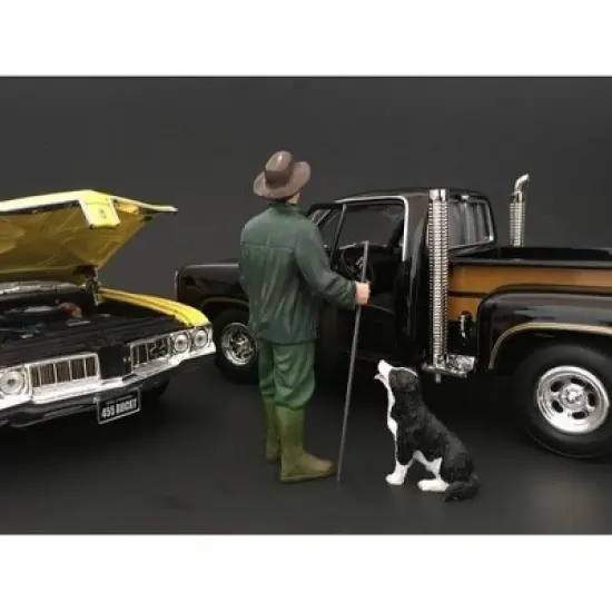 Customer Patrick and a Dog Figurine / Figure For 1:18 Models by American Diorama image {1}