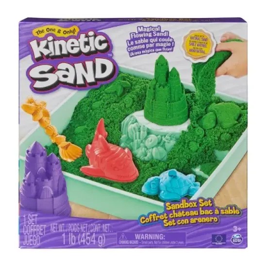 Kinetic Sand Sandbox Set Green image {4}