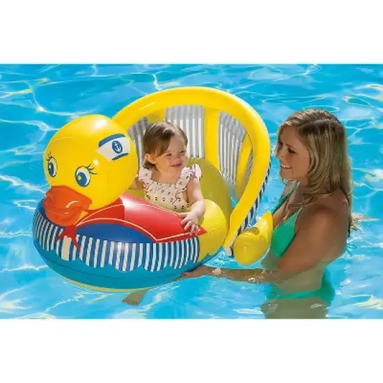 Poolmaster Swimming Pool Duck Baby Rider with Sun Protection image {8}