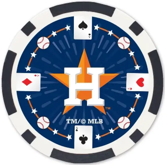 MasterPieces Casino Style 100 Piece Poker Chip Set - MLB Houston Astros image {3}