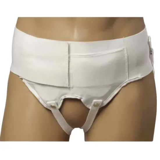 OTC Hernia Support, Single or Double Herniation, Inguinal Scrotal Treatment, White image {3}