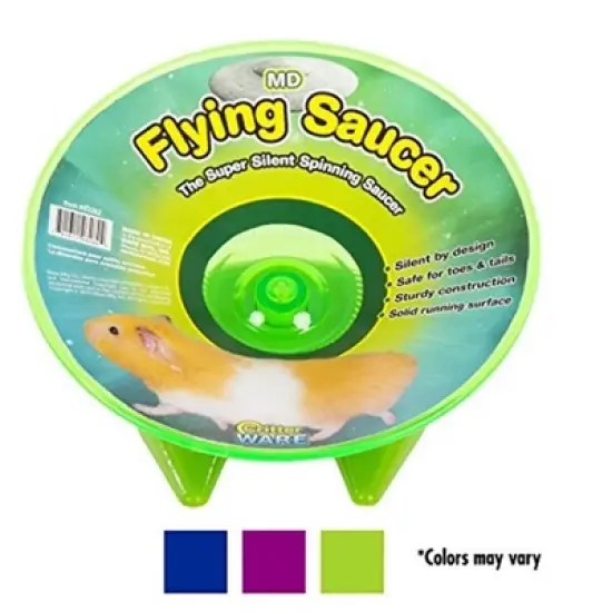 Ware Manufacturing Flying Saucer Exercise Wheel for Small Pets, Assorted (Pack of 1) image {3}