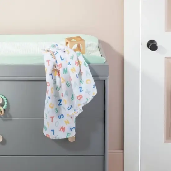 Wipeable Changing Pad Cover Stripe - Cloud Island&trade; Green image {1}