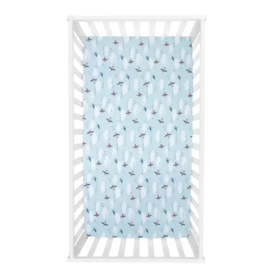 Sammy & Lou Airplanes Microfiber Crib Sheet - 2pk image {4}