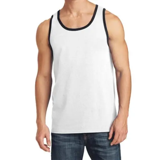 Mafoose Mens Solid Cotton Tank Top Sleeveless Tee Shirt for Sports, Gym, Fitness, Beach image {2}
