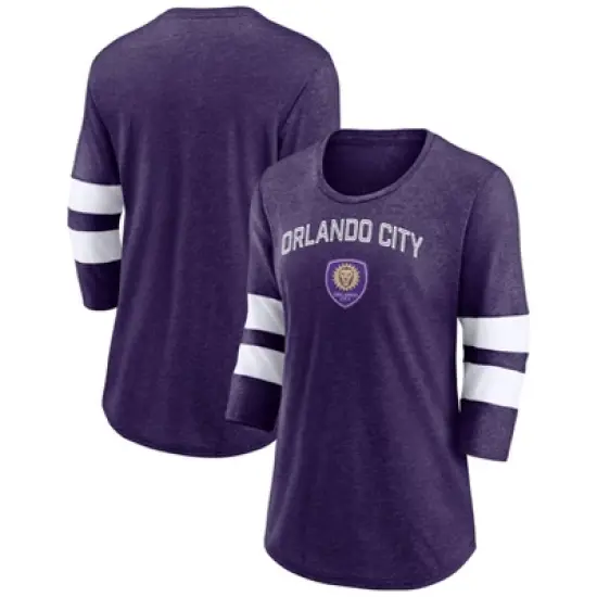 MLS Orlando City SC Women's 3/4 Sleeve Tri-Blend T-Shirt image {3}