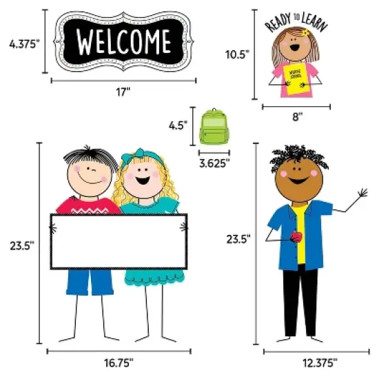 Creative Teaching Press&reg; Stick Kids All Are Welcome Bulletin Board Set image {2}