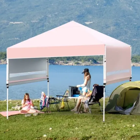 Tangkula 10x17ft Pop up Canopy  3 Height Adjustment Folding Tent with Roller Bag image {2}