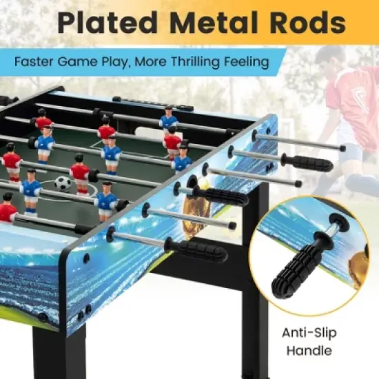 Costway 37 Inches Foosball Table with Removable Legs, 2 Balls and 2 Manual Scorers image {4}