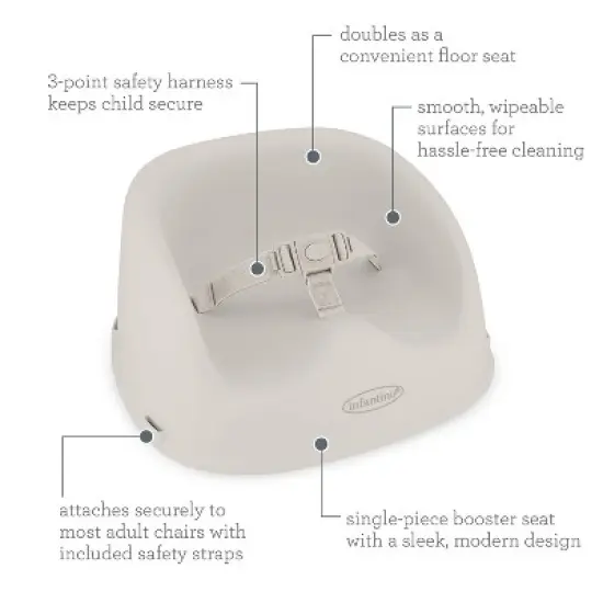 Infantino Simply Modern Booster Seat - Beige image {5}