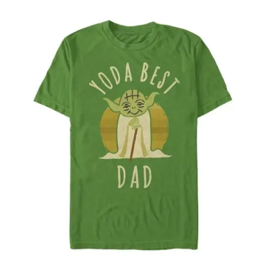 Men's Star Wars Yoda Best Dad Cartoon T-Shirt image {3}