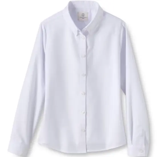 Lands' End School Uniform Girls Long Sleeve Oxford Dress Shirt image {3}