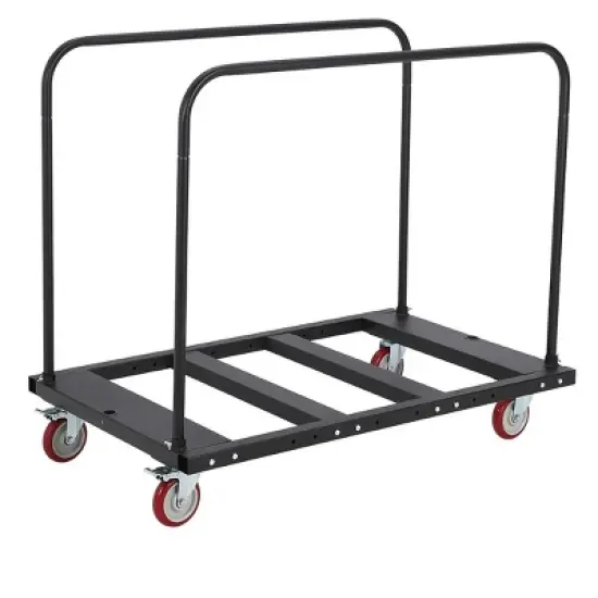 Trolley - Heavy Duty 1800 Lbs Load Capacity, Steel Construction, Anti-Rust, Tilted Design, Rounded Edge, 5-Inch Silent PU Lockable Wheels image {5}
