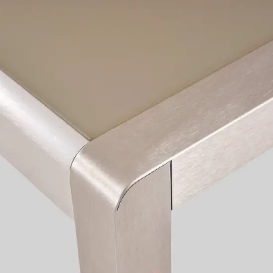 Aviara 2pc Aluminum Patio Loveseat & Coffee Table Set - Khaki - Christopher Knight Home image {4}