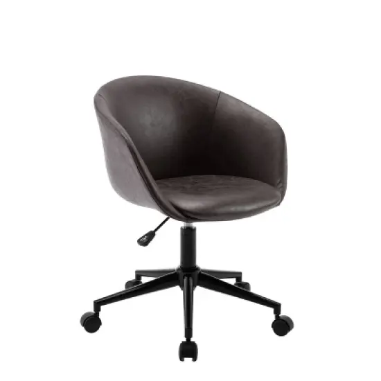 Modern Curved Back Barrel Office Chair - WOVENBYRD image {5}