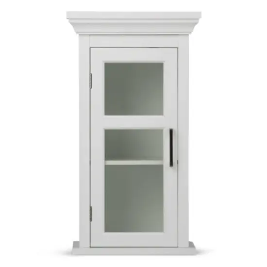 Hayes Single Door Wall Cabinet White - WyndenHall image {2}