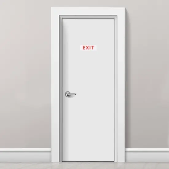 Unique Bargains Acrylic Self-Adhesive Door Business Exit Sign 2 Pcs image {3}