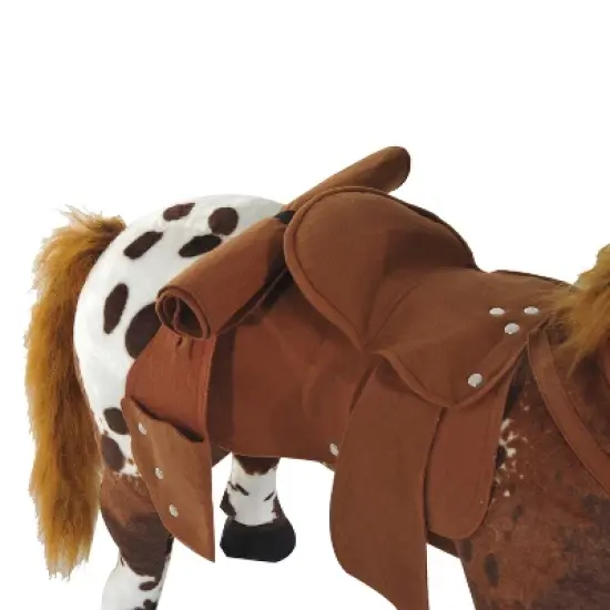 Qaba Sound-Making Ride on Horse Stuffed Animal for Kids with Padding, Stuffed Animal Horse Toy for Girls and Boys, Plush Horse Gift with Soft Feel image {3}