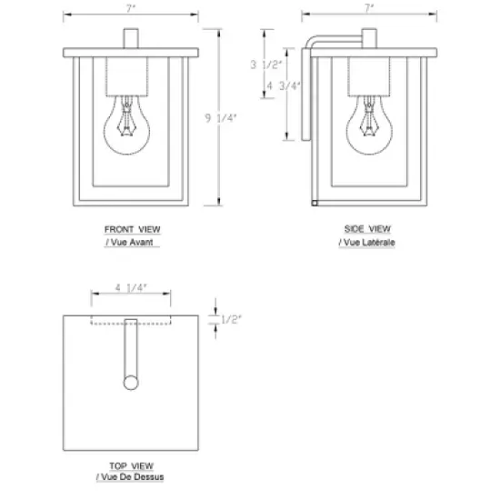 C Cattleya 1-Light Outdoor Wall Lantern Sconce with Matte Black Finish image {6}