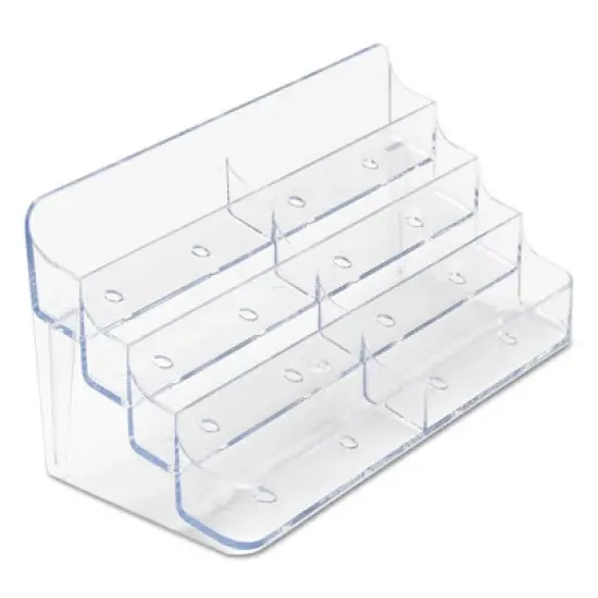 Deflecto 8-Pocket Business Card Holder, Clear, 7.78" x 3.5" x 3.38" image {5}